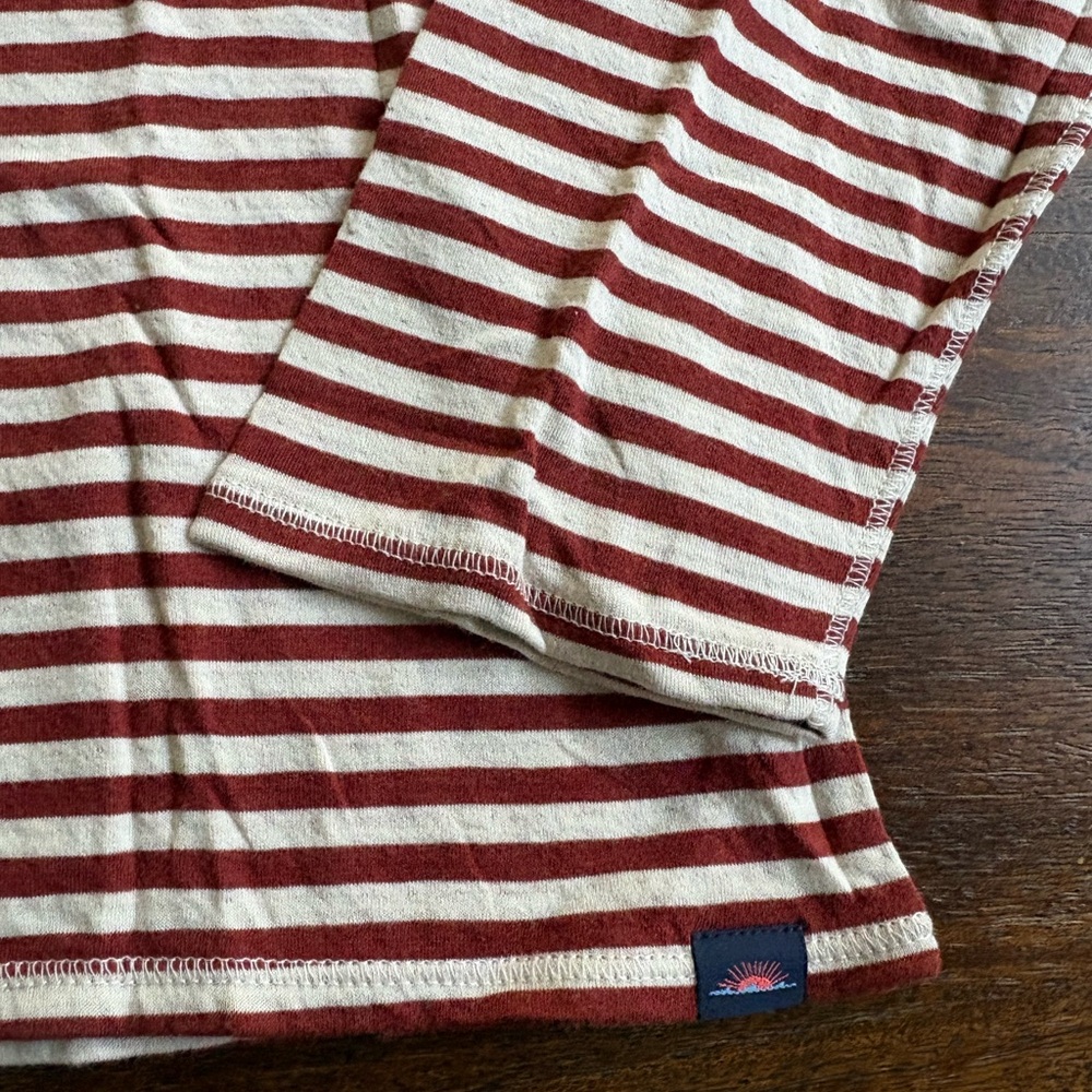 Faherty Cloud Long Sleeve Reversible Striped Tee … - image 4